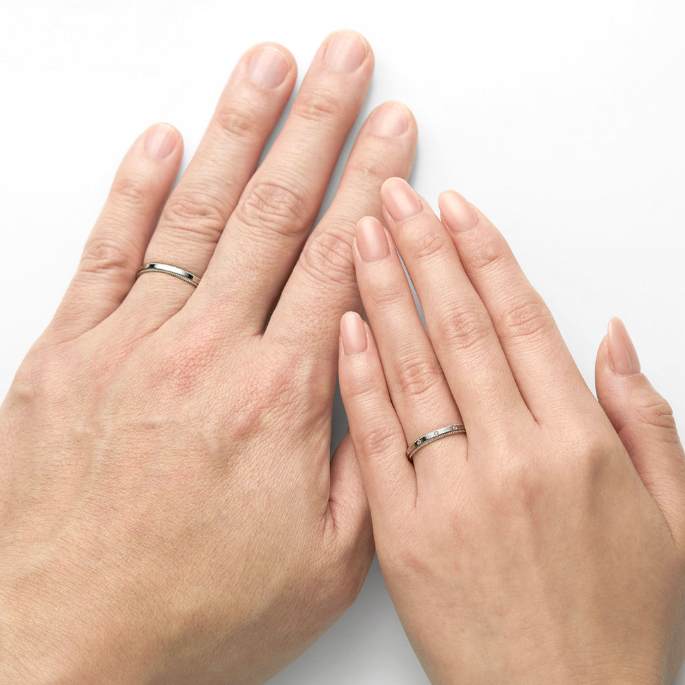 ミル グラニュール マリッジリング (ダイヤモンド AM_R0033)